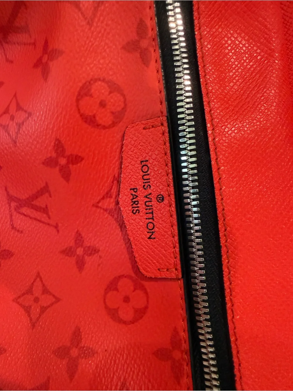 Louis Vuitton Red Leather Monogram Messenger Bag